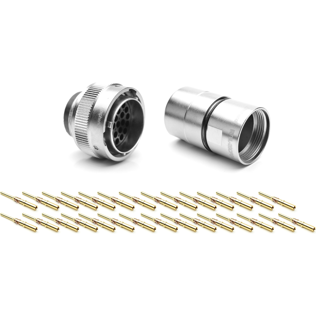 Amphenol-RT062028PNH03SS-K Conector circular Conn Circular PIN 28 POS Crimp ST Cable Mount 28 Terminal 1 Port Box