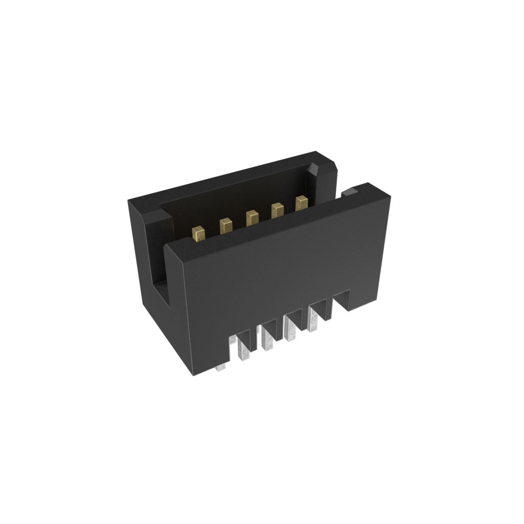 Amphenol Communications Solutions-20021211-00010T4LF Embases de raccordement et réceptacles PCB Minitek127®, Board/Wire to Board connector, Shrouded Vertical Header, Through Hole, Double Row, 10 Positions, 1.27 mm (.050in) Pitch