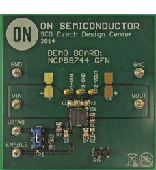 onsemi-NCP59744MN2ADJGEVB Kit e schede di sviluppo gestione della potenza PRECISION ULTRA-LOW DROPOUT VOLTAGE REGULATOR EVALUATION BOARD