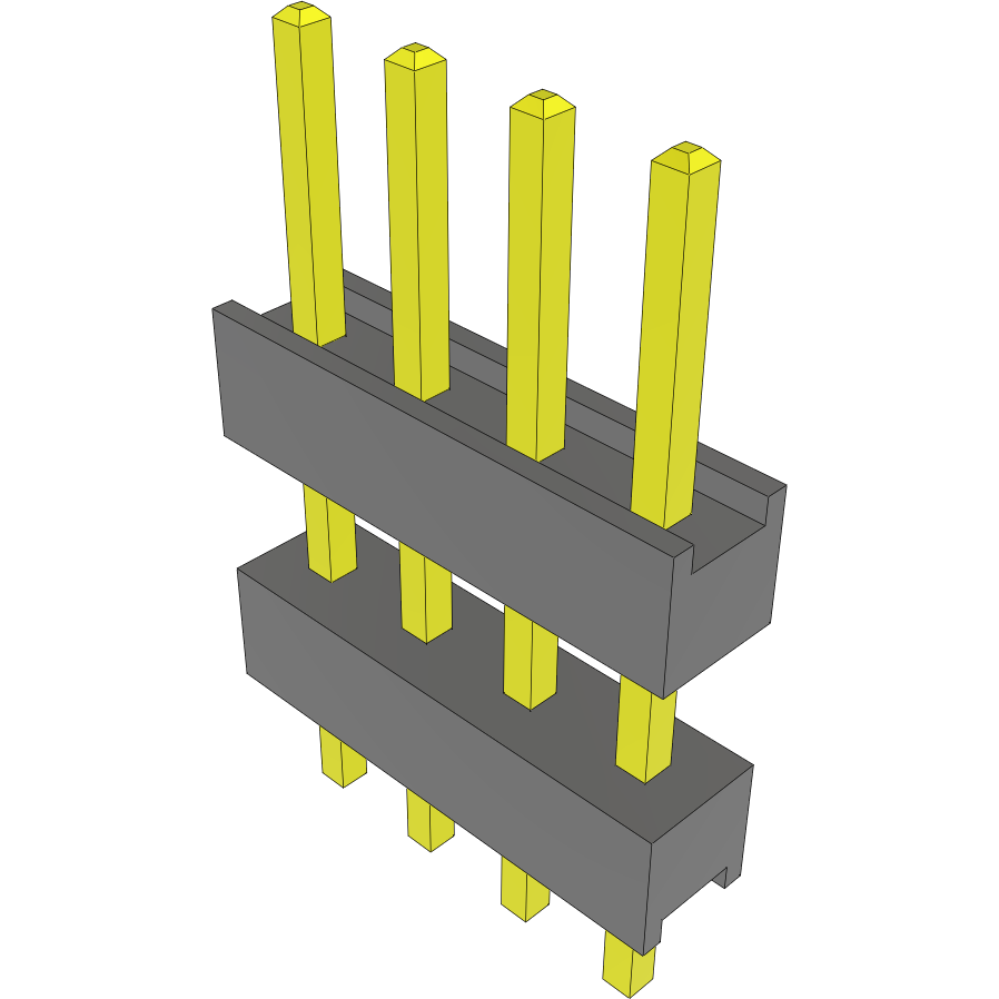 Samtec-DW-04-15-F-S-315 Steckverbinderleisten und Leiterplattenbuchsen Conn Board Stacker HDR 4 POS 2.54mm Solder ST Top Entry Thru-Hole Bulk