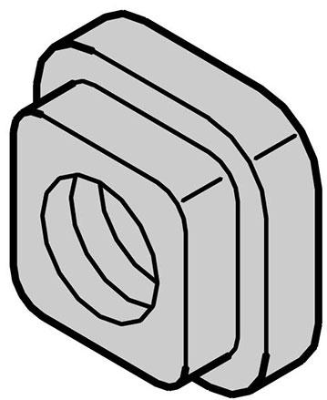 nVent SCHROFF-24560140 null Steel Square Nut, M4, Zinc-Plated