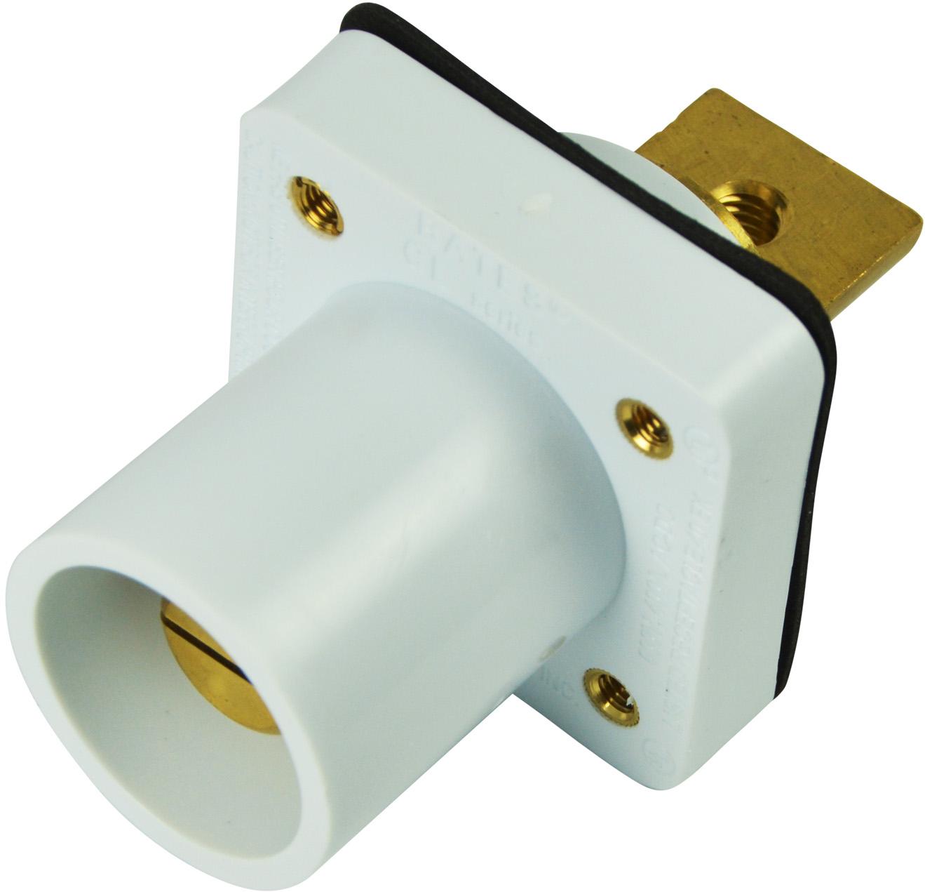 Marinco-CL40MRB-BB-B Steckverbinder CL Series Panel Mounts Inlet (400A / 600V) Male Bus Bar - White (B)