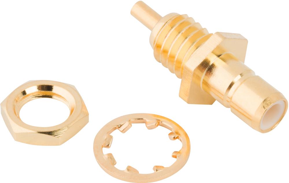 Amphenol RF-142150 Conector RF Conn SMB 0Hz to 4GHz 50Ohm Solder Cup ST Panel Mount RCP Gold