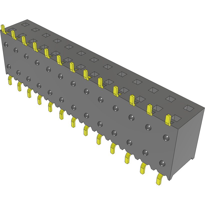 Samtec-SSM-113-L-DH Steckverbinderleisten und Leiterplattenbuchsen Conn Socket Strip SKT 26 POS 2.54mm Solder RA Side Entry SMD Tube