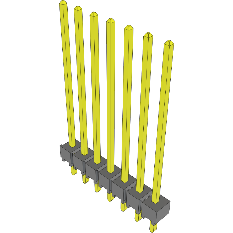 Samtec-TSW-107-19-G-S Connector Headers and PCB Receptacles Conn Unshrouded Header HDR 7 POS 2.54mm Solder ST Top Entry Thru-Hole Bulk