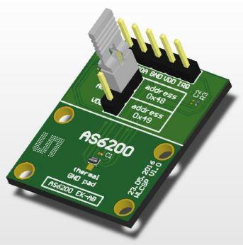 ams OSRAM-AS6200-WL_EK_AB 传感器开发电路板和套件 AS6200 Temperature and Humidity Sensor Adapter Board