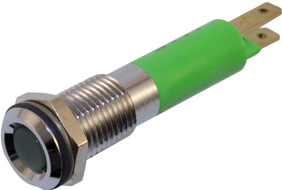 Wamco, Inc-WL-19010351 Panel Mount Indicators LED Panel Mount Indicator Uni-Color Green 10mcd 2-Pin