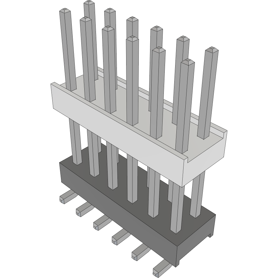Samtec-HW-06-10-T-D-497-SM Steckverbinderleisten und Leiterplattenbuchsen Conn Board Stacker HDR 12 POS 2.54mm Solder ST Top Entry SMD Tube