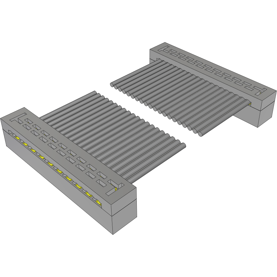 Samtec-TCSD-10-D-07.75-01-N Flachband Kabelbaugruppen Cable Assembly 0.196m 28AWG 1mm 20 to 20 POS IDC Connector to IDC Connector F-F TIGER EYE™ Bulk