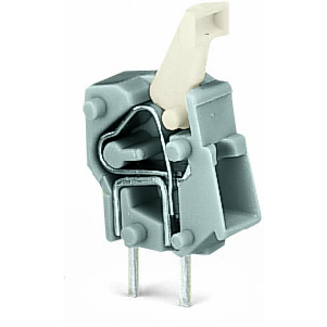 WAGO-257-742 Steckverbinder, Klemmenblöcke Stackable PCB Terminal Block, Push-button, 2.5 mm2, Pin spacing 5-5.08 mm, 1-pole, Cage Clamp , commoning option