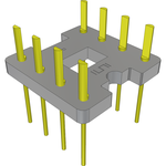 Conn DIP Adapter HDR 8 POS 2.54mm ST Thru-Hole Bulk