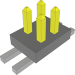 Conn Unshrouded Header HDR 4 POS 1.27mm Solder ST Top Entry SMD T/R