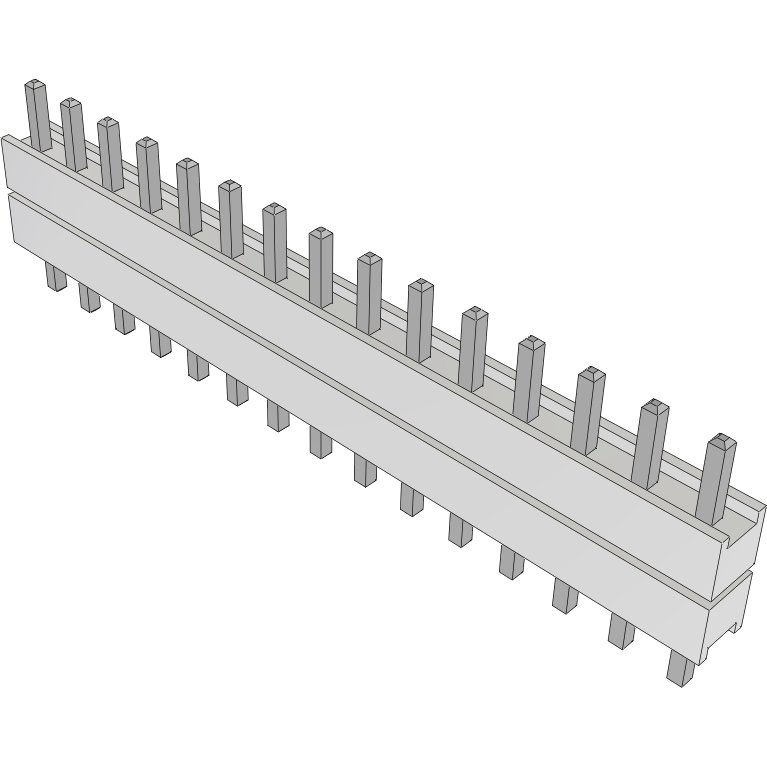 Samtec-HW-15-07-T-S-215-105 Embases de raccordement et réceptacles PCB Conn Board Stacker HDR 15 POS 2.54mm Solder ST Top Entry Thru-Hole Bulk
