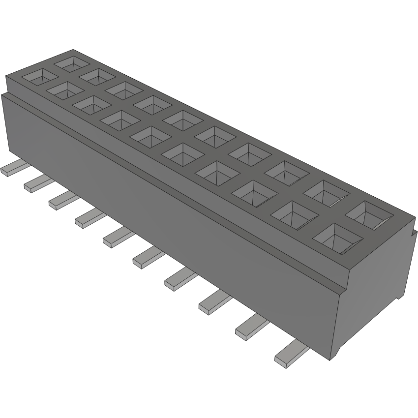 Samtec-CLM-110-02-FM-D-A Connector Headers and PCB Receptacles Conn Micro Socket Strip SKT 20 POS 1mm Solder ST SMD Tube
