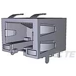 TE Connectivity-5-1734324-3 电话及电信连接器 Conn RJ-45 F 8 POS 1.02mm Solder RA Thru-Hole 12 Terminal 1 Port Cat 3 Tray