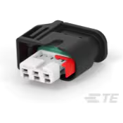 TE Connectivity-1488992-6 Gaine de câblage de raccordement discret Conn Housing F 3 POS 4mm Crimp ST Cable Mount Natural