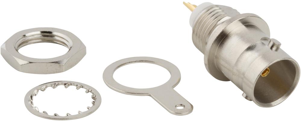 Amphenol RF-031-221-75RFX Connector RF Conn BNC 0Hz to 4GHz 75Ohm Solder Cup ST Panel Mount RCP Gold