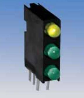 Dialight-564-0100-833F LED LED Tri-Level Bi-Color Blue/Yellow/Yellow 428nm/585nm/585nm 6-Pin