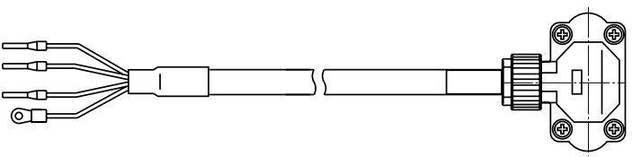 Omron-R88A-CAKA003SR-E Cable Assembly AC Power Cable Assembly 3m Servo Power 3Power/1Ground POS F