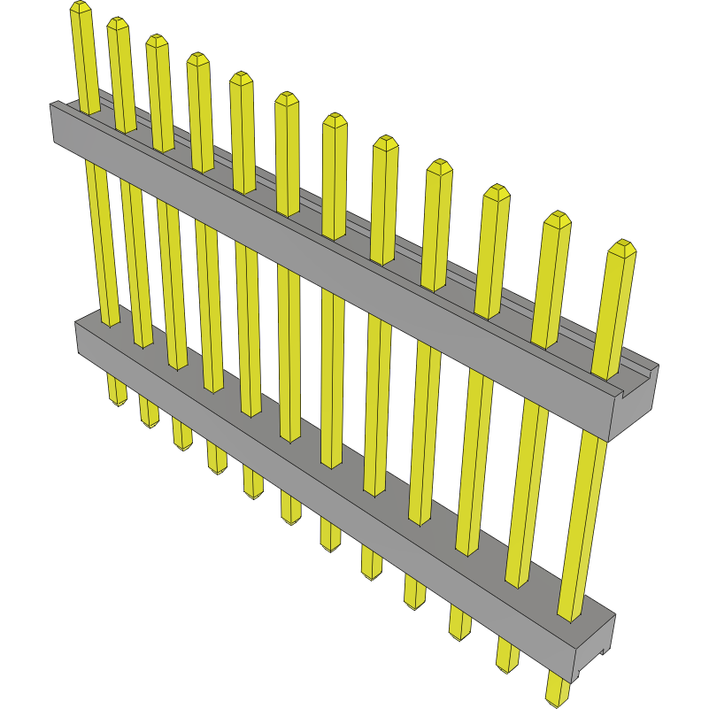 Samtec-TW-12-06-L-S-425-100 Embases de raccordement et réceptacles PCB Conn Board Stacker HDR 12 POS 2mm Solder ST Top Entry Thru-Hole Bulk