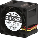 DC Fan Axial Ball Bearing 12V 14.12CFM 52dB 36 X 36 X 28mm PWM