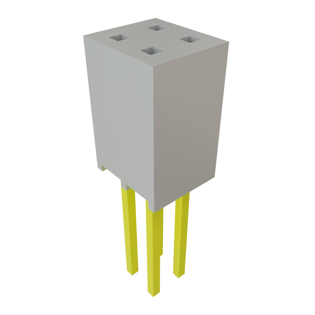 Samtec-SSQ-102-03-G-D Connector Headers and PCB Receptacles Conn Socket Strip SKT 4 POS 2.54mm Solder ST Top Entry Thru-Hole Bulk