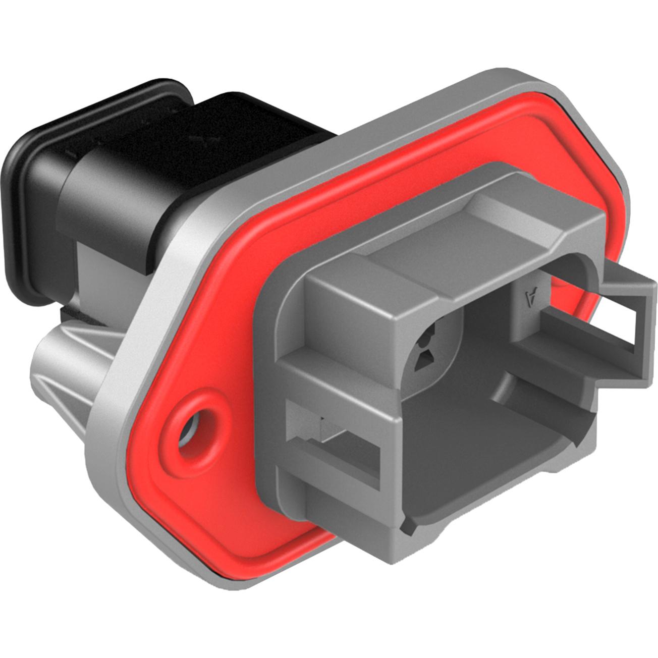 Amphenol-AT04-08PA-PM16 Carcaza de cables discretos de conector Conn Housing RCP 8 POS Crimp ST Panel Mount Gray