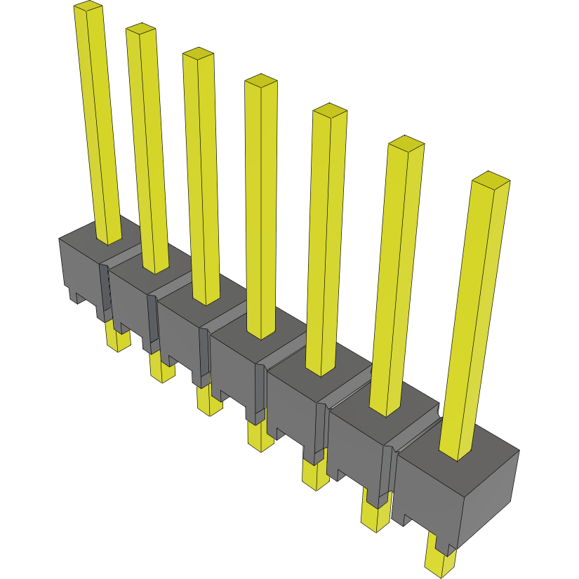 Samtec-MTSW-107-08-G-S-340 Piastre connettori e prese PCB Conn Unshrouded Header HDR 7 POS 2.54mm Solder ST Top Entry Thru-Hole Bulk