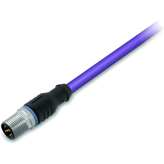 WAGO-756-1103/060-020 Andere Kabelbaugruppen Cable, Straight, 2 m, fitted on one End, B-coded, M12 Plug, Straight, one free Cable End