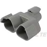 TE Connectivity-DT04-3P-P007 Carcaza de cables discretos de conector Conn Housing (3)RCP 3/3/3 POS Crimp T Style Cable Mount Gray Box