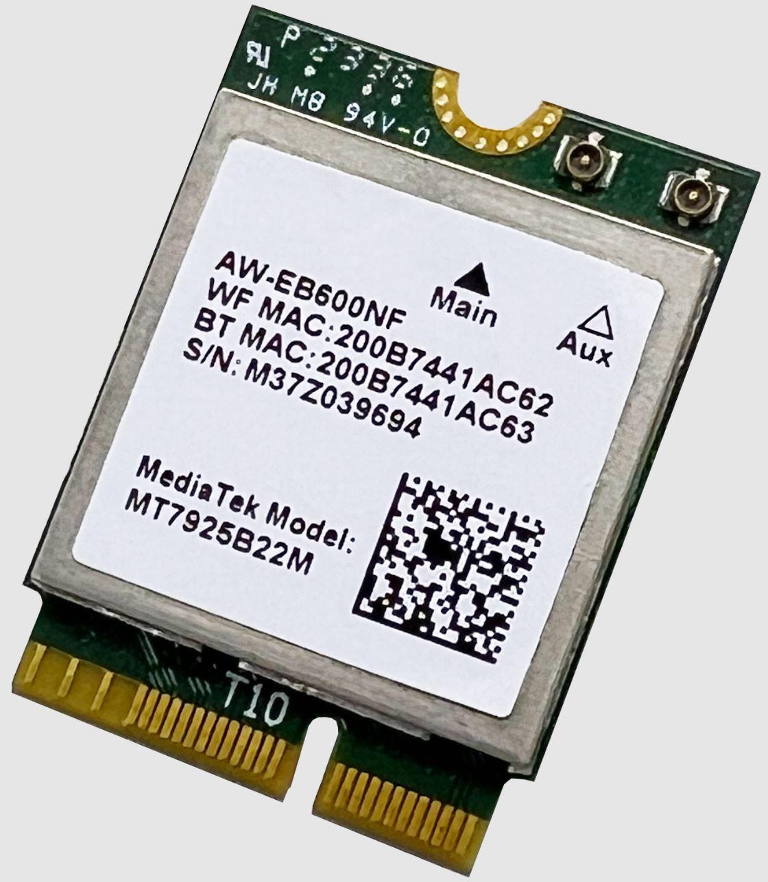 AzureWave-AW-EB600NF-NV Modulo wireless combinato WLAN+BT Module 2412MHz to 2484MHz/5180MHz to 5895MHz/5925MHz to 7125MHz 75-Pin