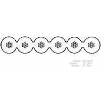 TE Connectivity-1-57051-9 Kabel, Flach Flat Cable 10Conductors 28AWG 0.79mm 150VAC Gray 152.4m Reel