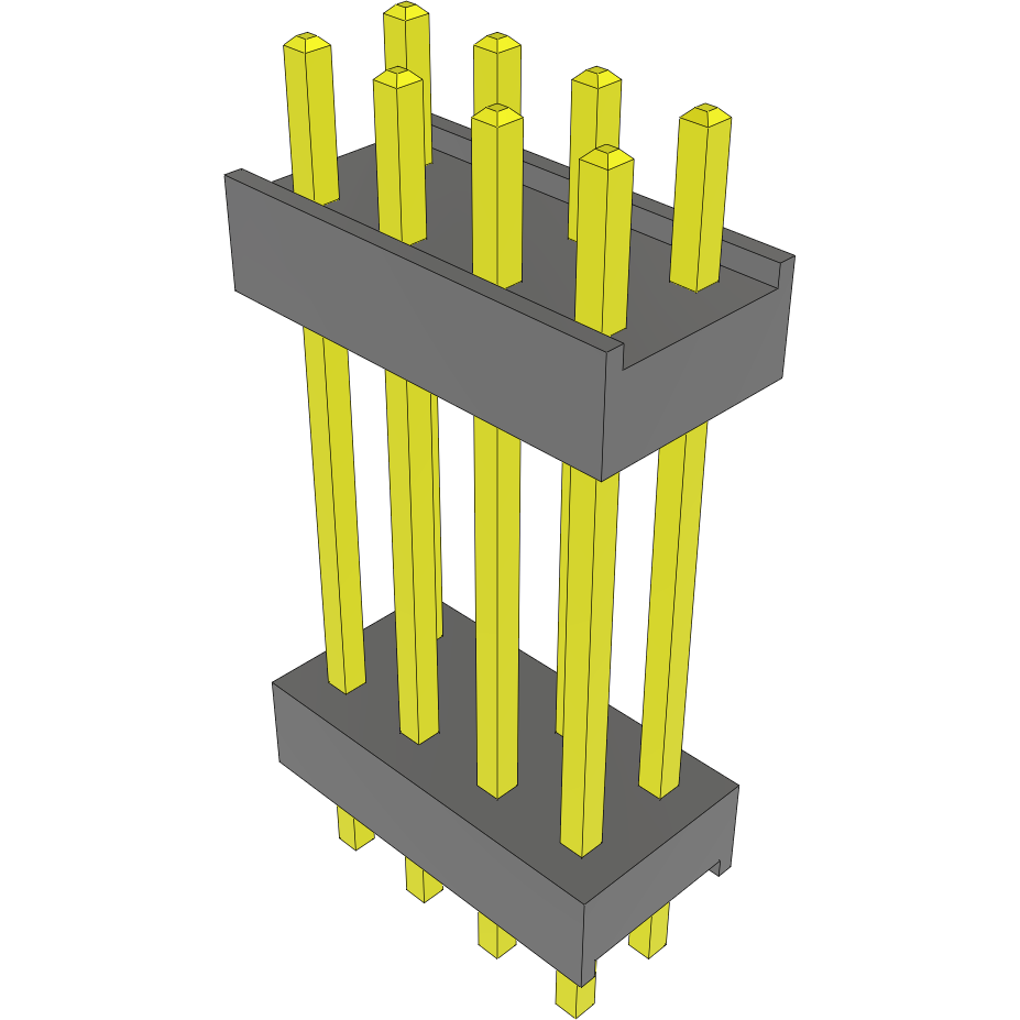 Samtec-DW-04-10-F-D-610 连接器插头及 PCB 插座 Conn Board Stacker HDR 8 POS 2.54mm Solder ST Top Entry Thru-Hole Bulk