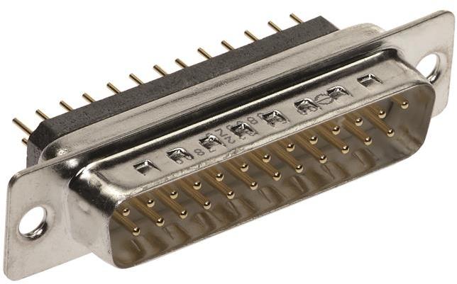 HARTING-09643227800 Steckverbinder, D-Sub Conn D-Sub M 25 POS 1.38mm Solder ST Thru-Hole 25 Terminal 1 Port