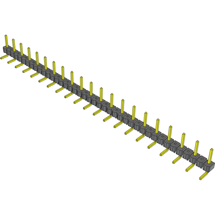 Samtec-TSW-221-08-T-S-RA 连接器插头及 PCB 插座 Conn Unshrouded Header HDR 21 POS 5.08mm Solder RA Side Entry Thru-Hole Bulk