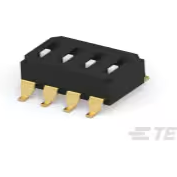 TE Connectivity-EDS04SGRSTU04Q Commutateur DIP Switch DIP OFF ON SPST 4 Recessed Slide 0.025A 24VDC Gull Wing 2000Cycles 2.54mm SMD Tube