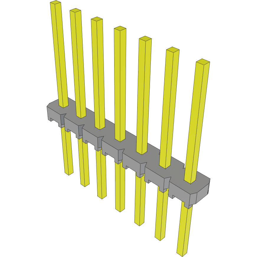 Samtec-MTLW-107-09-G-S-400 连接器插头及 PCB 插座 Conn Unshrouded Header HDR 7 POS 2.54mm Solder ST Top Entry Thru-Hole Bulk
