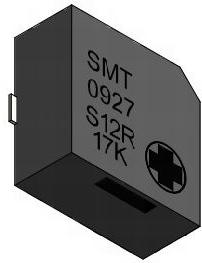 PUI Audio, Inc-SMT-0927-S-12-R 音频指示器及警示器 Audio Transducer Electromagnetic 3Vp-p 7Vp-p 80mA 5Vp-p 85dBA 2230Hz to 3230Hz Surface Mount Solder Pad