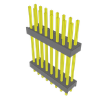 Conn Board Stacker HDR 16 POS 2.54mm Solder ST Top Entry Thru-Hole Bulk