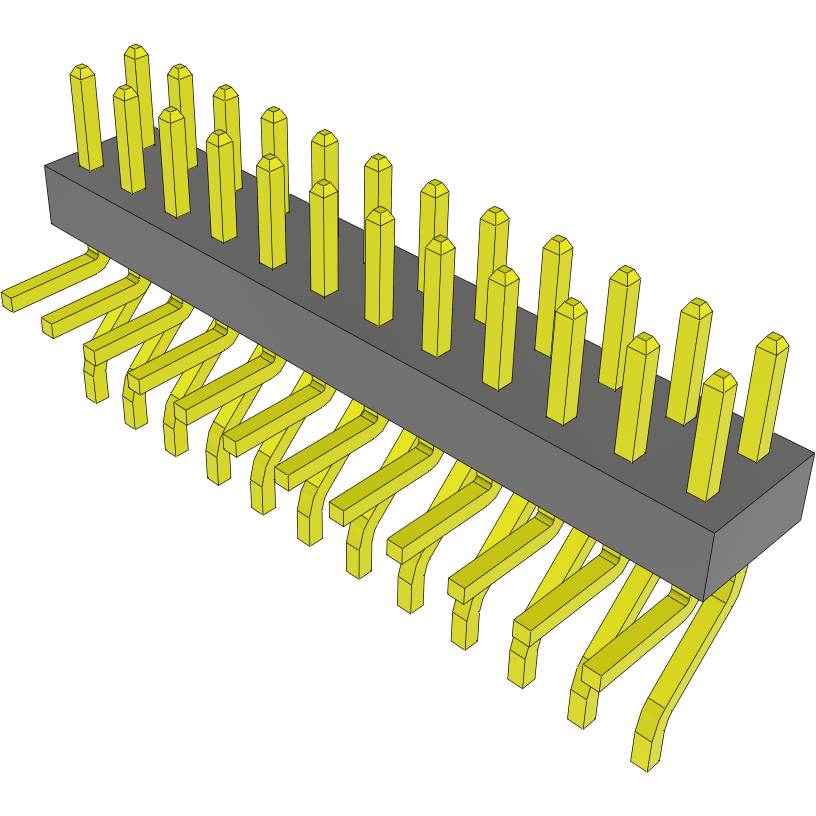 Samtec-MMT-112-01-L-MT Connector Headers and PCB Receptacles Conn Unshrouded Header HDR 24 POS 2mm Solder RA Side Entry SMD/Thru-Hole Tube