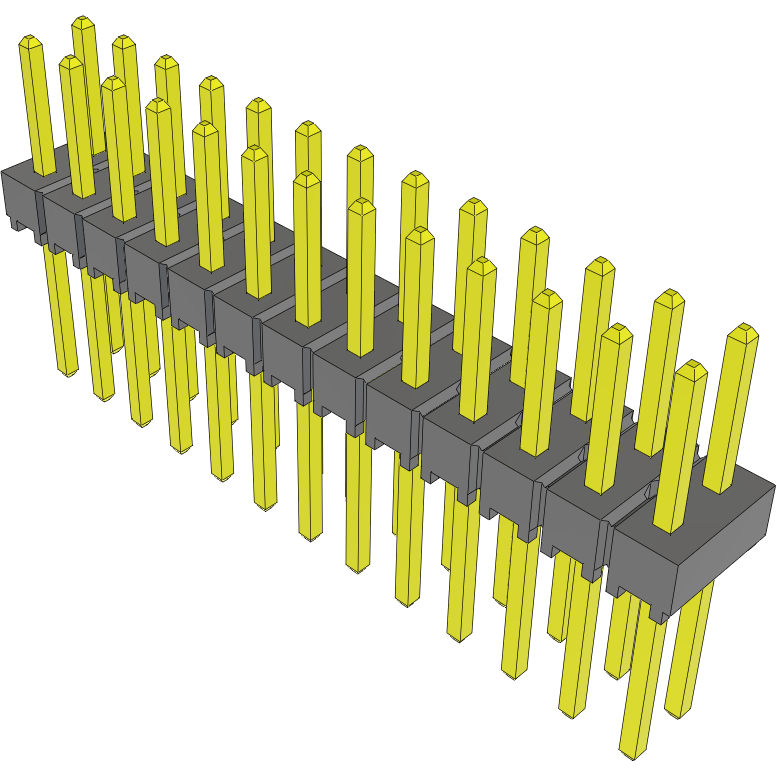 Samtec-TSW-113-22-T-D Steckverbinderleisten und Leiterplattenbuchsen Conn Unshrouded Header HDR 26 POS 2.54mm Solder ST Top Entry Thru-Hole Bulk