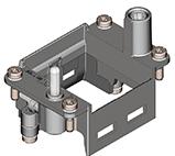 Molex-7706.3515.0 Accesorios del conector Connector Accessories Frame Straight Zinc Die Cast GWconnect® Bag