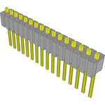 Conn Unshrouded Header HDR 16 POS 1.27mm Solder ST Top Entry Thru-Hole Tube