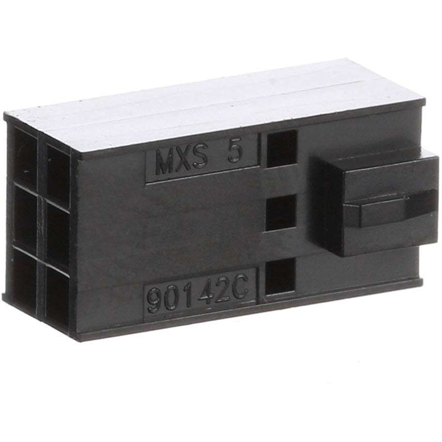 Molex-0901420006 Einzeladersteckverbinder, Gehäuse Conn Housing RCP 6 POS 2.54mm Crimp ST Cable Mount Black C-Grid III™ Bag