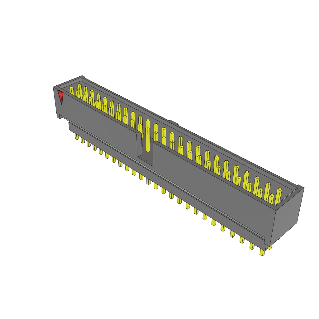 Samtec-ZSS-125-01-L-D-511 Piastre connettori e prese PCB Conn Elevated Shrouded Header HDR 50 POS 2.54mm Solder ST Top Entry Thru-Hole Layer