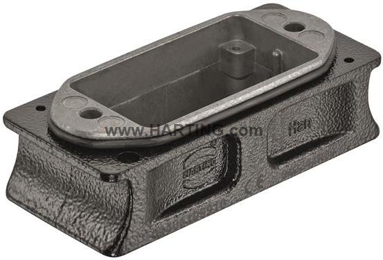 HARTING-09405109910 Schrumpfbalgenadapter Extender Hood 180° 10B Shell Size Powder Die Cast Aluminum Screw Lock