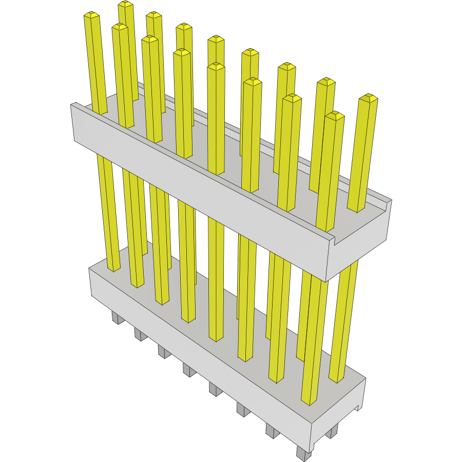 Samtec-HW-08-11-L-D-600-100 Steckverbinderleisten und Leiterplattenbuchsen Conn Board Stacker HDR 16 POS 2.54mm Solder ST Top Entry Thru-Hole Bulk