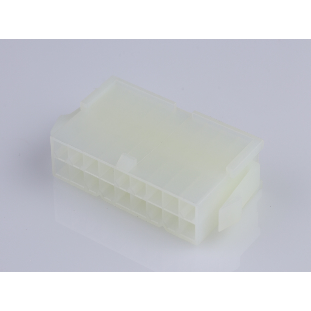 Molex-0039012181 Gaine de câblage de raccordement discret Conn Housing PL 18Power POS 4.2mm Crimp ST Panel Mount Natural Mini-Fit Jr™ Bag