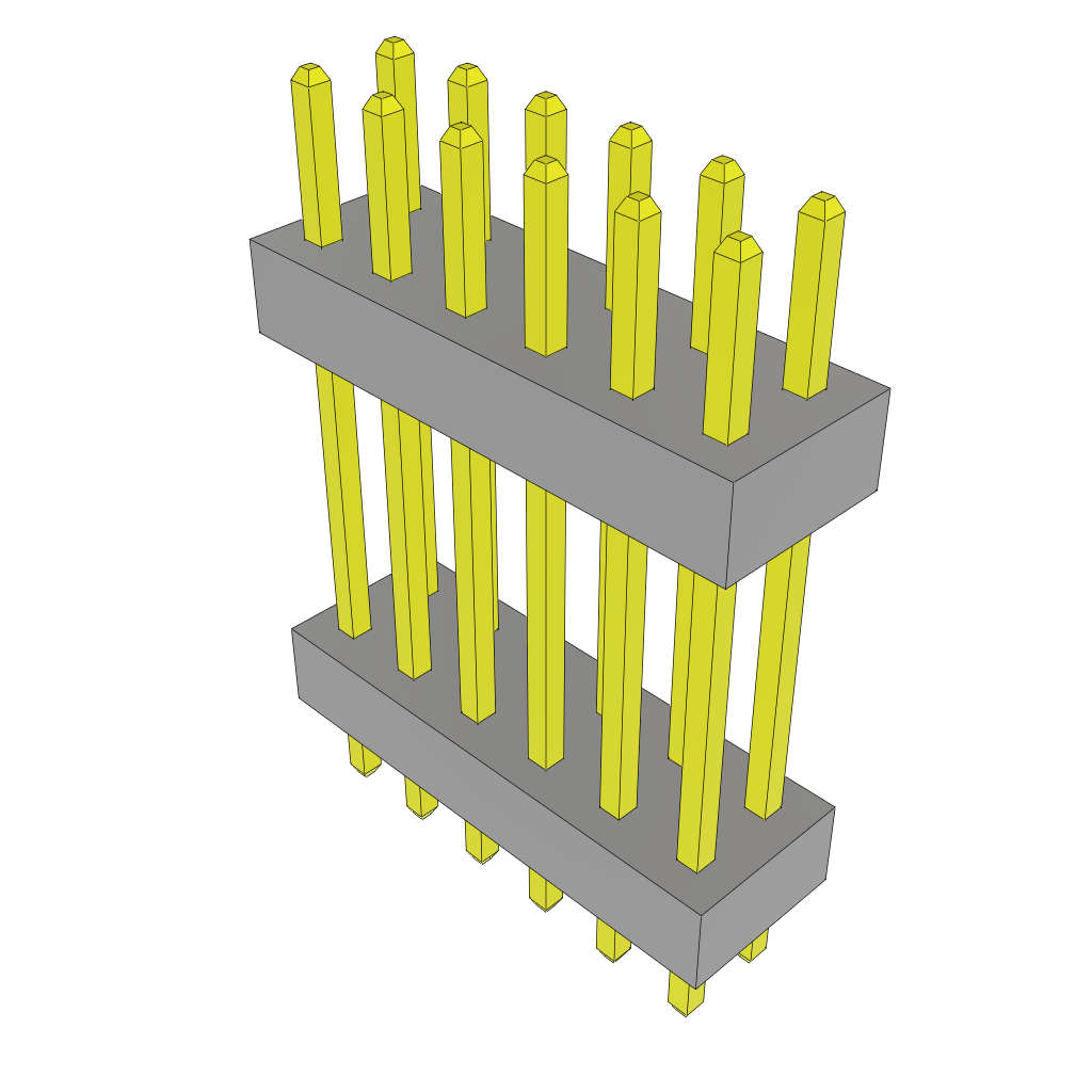 Samtec-TW-06-06-S-D-450-122 Steckverbinderleisten und Leiterplattenbuchsen Conn Board Stacker HDR 12 POS 2mm Solder ST Top Entry Thru-Hole Bulk