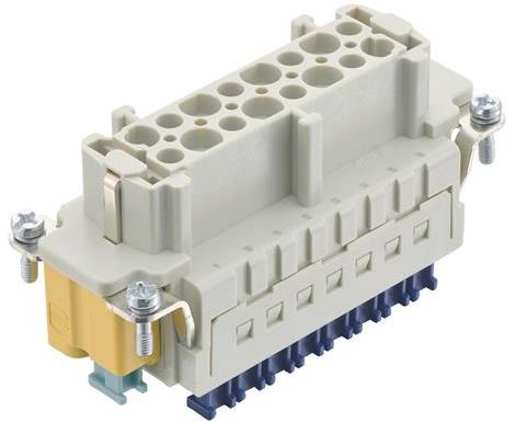 HARTING-09330162778 Conector rectangular Conn Rectangular F 16Signal/1Ground POS Cage Clamp ST Panel Mount